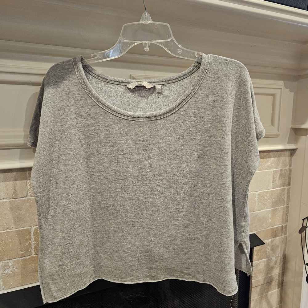 Athleta Oversized Gray XS Soft Sweatshirt Gray Activewear P2P 23